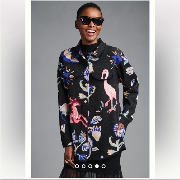 Anthropologie Jackets & Blazers - Anthropologie NWT Printed Sweater Jacket Size S.